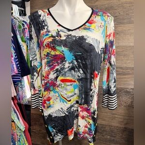 Pure Essence Vibrant Artistic Women's Blouse